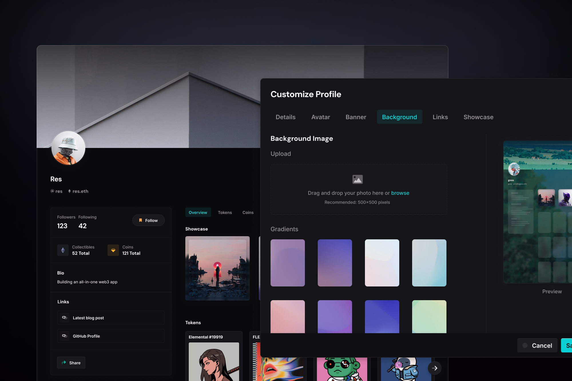 Zyre profile screenshot